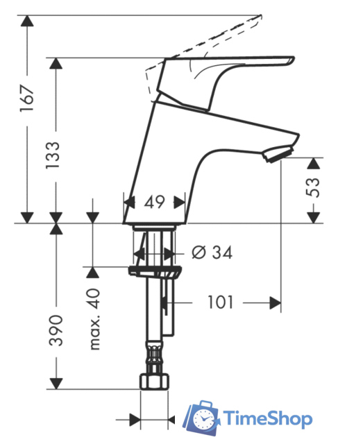 Смеситель Hansgrohe Focus 31952000 - Изображение №2 — Интернет-магазин Time-Shop