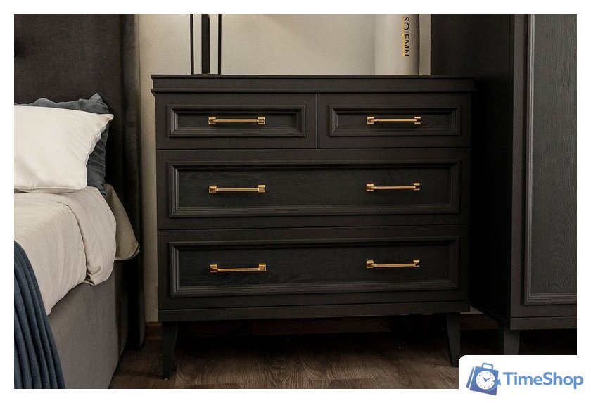 Комод Ангстрем Орландо спальня ОР-100.02 исп.2 (серый уголь) - Изображение №2 — Интернет-магазин Time-Shop