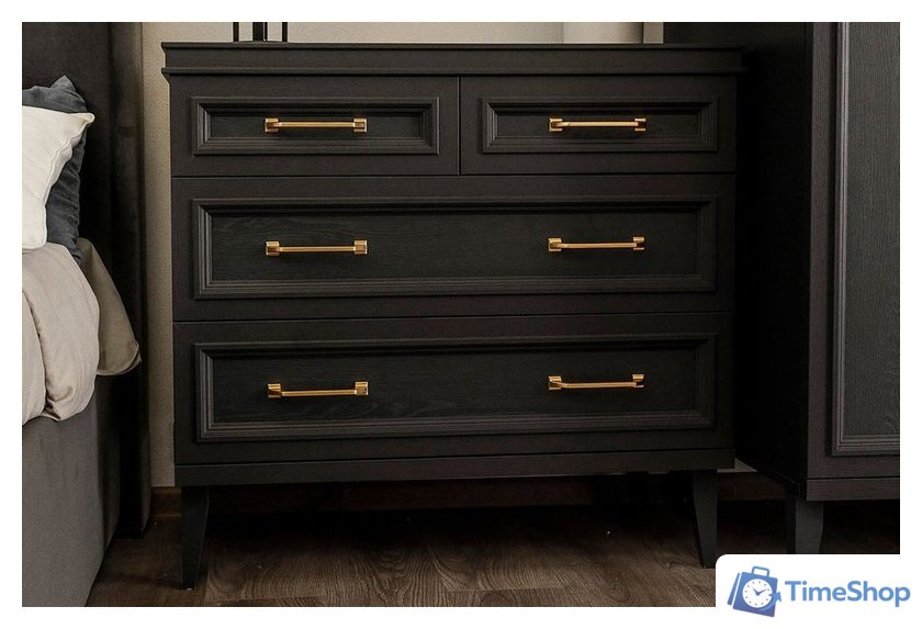 Комод Ангстрем Орландо спальня ОР-100.02 исп.2 (серый уголь) - Изображение №4 — Интернет-магазин Time-Shop