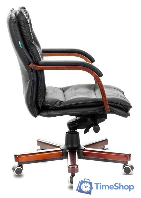 Офисное кресло Бюрократ T-9927WALNUT-LOW (черный) - Изображение №3 — Интернет-магазин Time-Shop