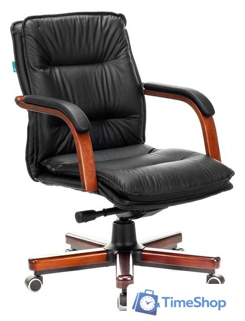 Офисное кресло Бюрократ T-9927WALNUT-LOW (черный) - Изображение №1 — Интернет-магазин Time-Shop