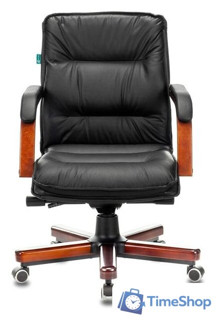 Офисное кресло Бюрократ T-9927WALNUT-LOW (черный) - Изображение №2 — Интернет-магазин Time-Shop