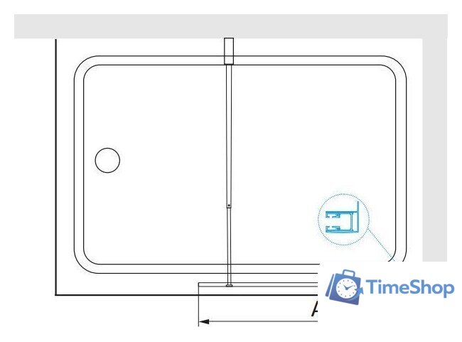 Стеклянная шторка для ванны RGW SC-051B 800 351105108-14 - Изображение №4 — Интернет-магазин Time-Shop