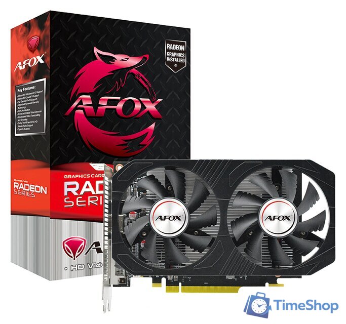 Видеокарта AFOX Radeon RX 550 4GB GDDR5 AFRX550-4096D5H4-V6 - Изображение №3 — Интернет-магазин Time-Shop