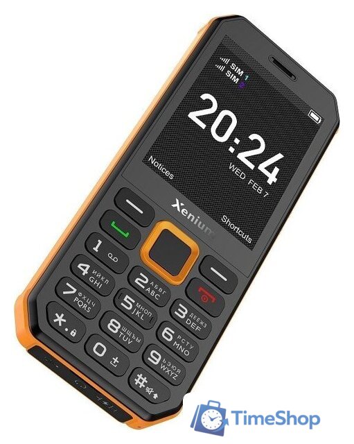 Кнопочный телефон Xenium X300 (оранжевый/черный) - Изображение №6 — Интернет-магазин Time-Shop