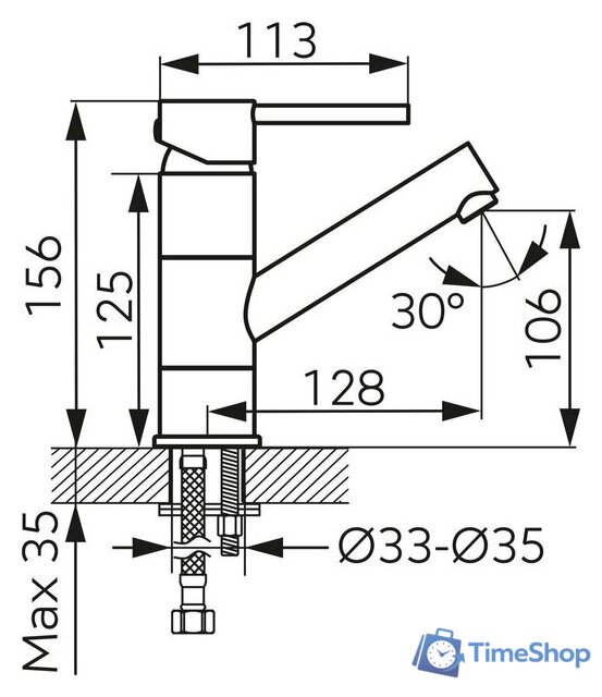 Смеситель Ferro Fiesta BFI2AG - Изображение №2 — Интернет-магазин Time-Shop