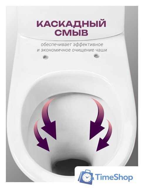 Унитаз напольный Santeri Грация 1P2103S0000BF - Изображение №5 — Интернет-магазин Time-Shop