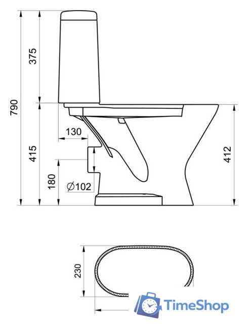 Унитаз напольный Santeri Грация 1P2103S0000BF - Изображение №23 — Интернет-магазин Time-Shop