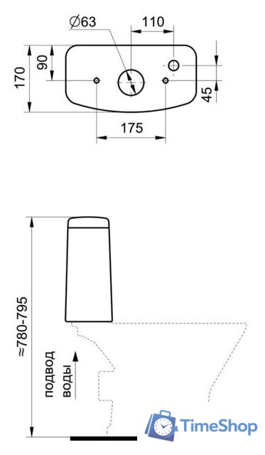 Унитаз напольный Santeri Грация 1P2103S0000BF - Изображение №25 — Интернет-магазин Time-Shop