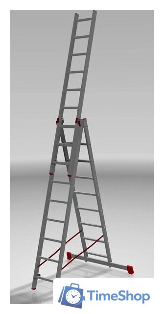Лестница-стремянка Новая высота NV 323 трёхсекционная профессиональная 3x9 ступеней - Изображение №3 — Интернет-магазин Time-Shop