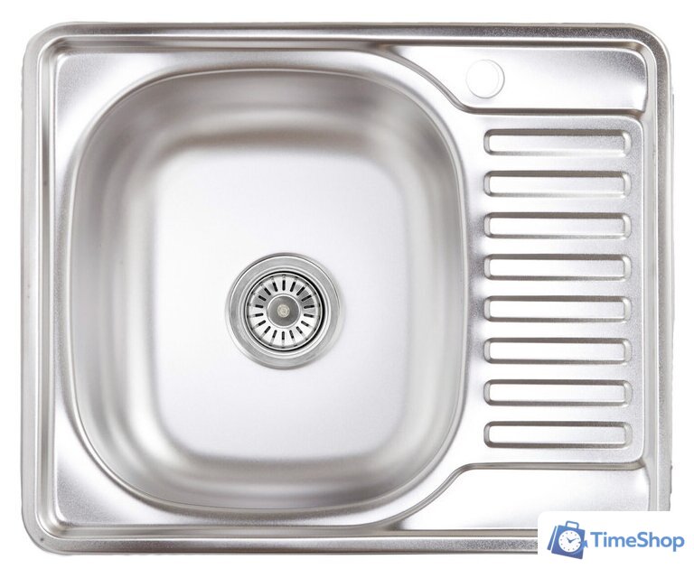 Кухонная мойка AKS Прямоугольная 58x48 (матовый хром) - Изображение №1 — Интернет-магазин Time-Shop