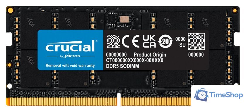 Оперативная память Crucial 16ГБ DDR5 SODIMM 5600МГц CT16G56C46S5 - Изображение №1 — Интернет-магазин Time-Shop