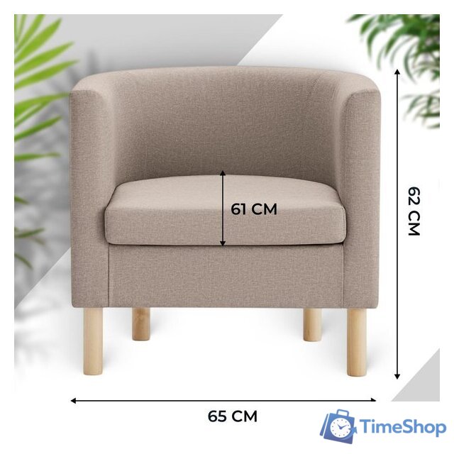 Интерьерное кресло Mio Tesoro Агата 351 (темно-бежевый 1176) - Изображение №3 — Интернет-магазин Time-Shop