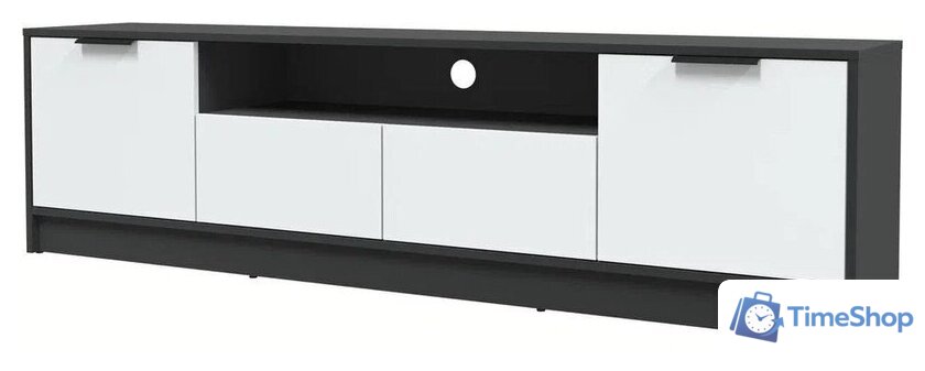 Тумба Интерлиния ТВ Концепт КТ-ТВ4-50 (белый платинум/антрацит) - Изображение №1 — Интернет-магазин Time-Shop