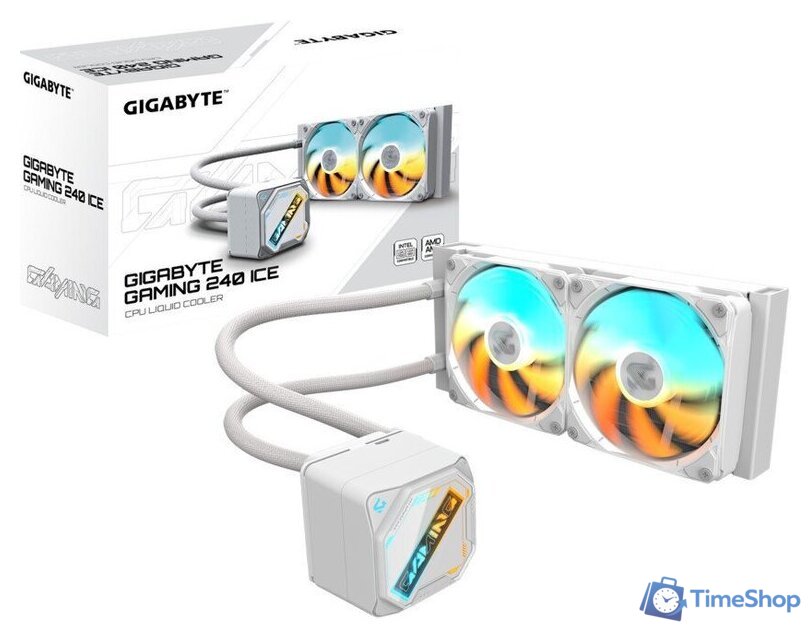 Система жидкостного охлаждения для процессора Gigabyte Gaming 240 Ice - Изображение №4 — Интернет-магазин Time-Shop