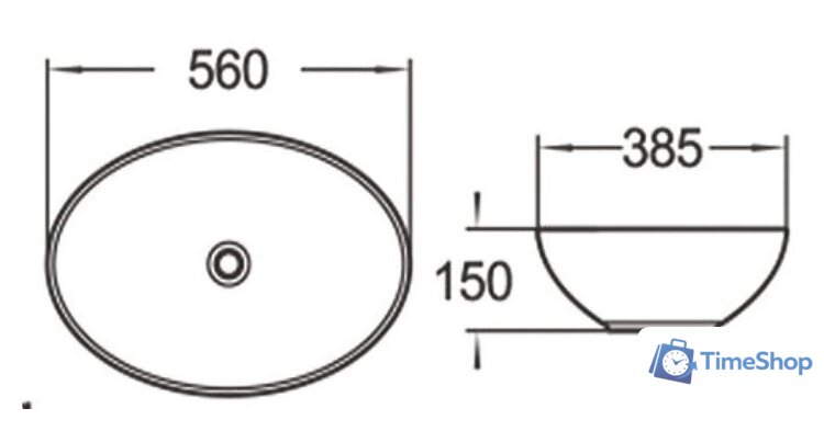 Умывальник SantiLine SL-1077 - Изображение №2 — Интернет-магазин Time-Shop