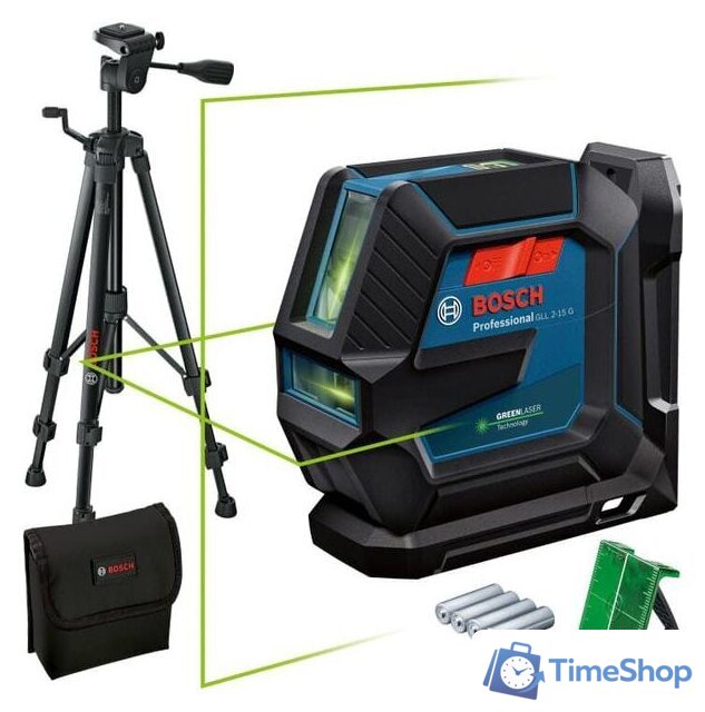 Лазерный нивелир Bosch GLL 2-15 G Professional 0601063W01 (LB 10 + BT 150) - Изображение №1 — Интернет-магазин Time-Shop