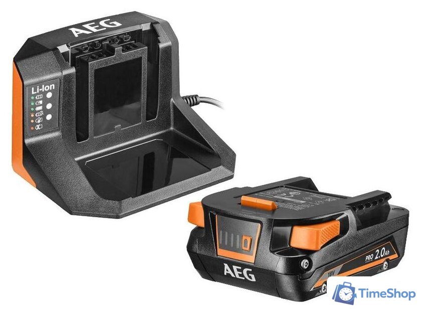 Аккумулятор с зарядным устройством AEG Powertools SET L1820S 4935478932 (18В/2 Ah + 18В) - Изображение №1 — Интернет-магазин Time-Shop