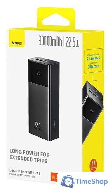 Внешний аккумулятор Baseus EnerFill FP41 Power Bank 22.5W 30000mAh (черный) - Изображение №5 — Интернет-магазин Time-Shop