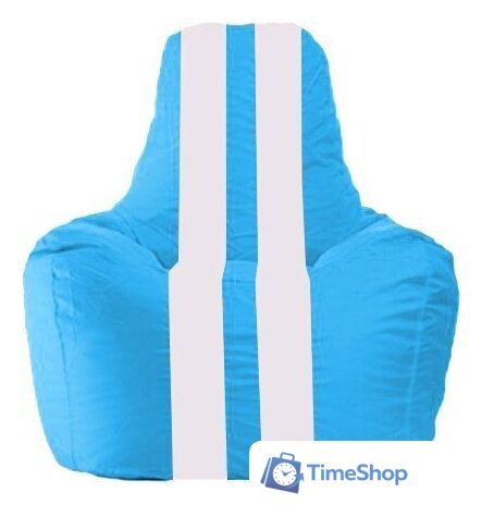 Кресло-мешок Flagman Спортинг С1.1-282 (голубой/белый) - Изображение №1 — Интернет-магазин Time-Shop