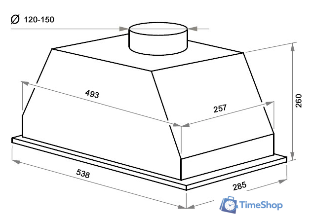 Кухонная вытяжка MAUNFELD Urania 53 (нержавеющая сталь) - Изображение №2 — Интернет-магазин Time-Shop