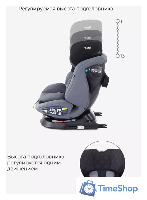Детское автокресло Rant Nitro Isofix UB619 (серый/черный) - Изображение №16 — Интернет-магазин Time-Shop