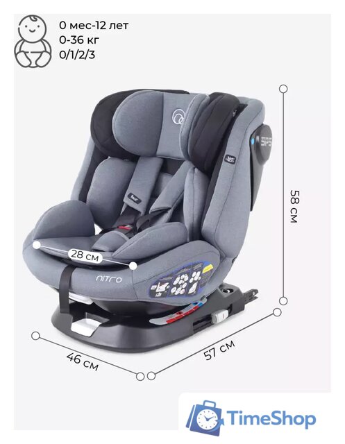 Детское автокресло Rant Nitro Isofix UB619 (серый/черный) - Изображение №13 — Интернет-магазин Time-Shop