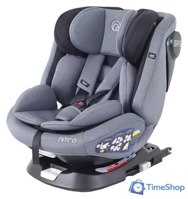 Детское автокресло Rant Nitro Isofix UB619 (серый/черный) - Изображение №1 — Интернет-магазин Time-Shop