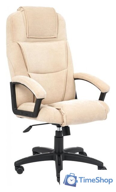 Офисное кресло TetChair Bergamo флок (бежевый) - Изображение №1 — Интернет-магазин Time-Shop