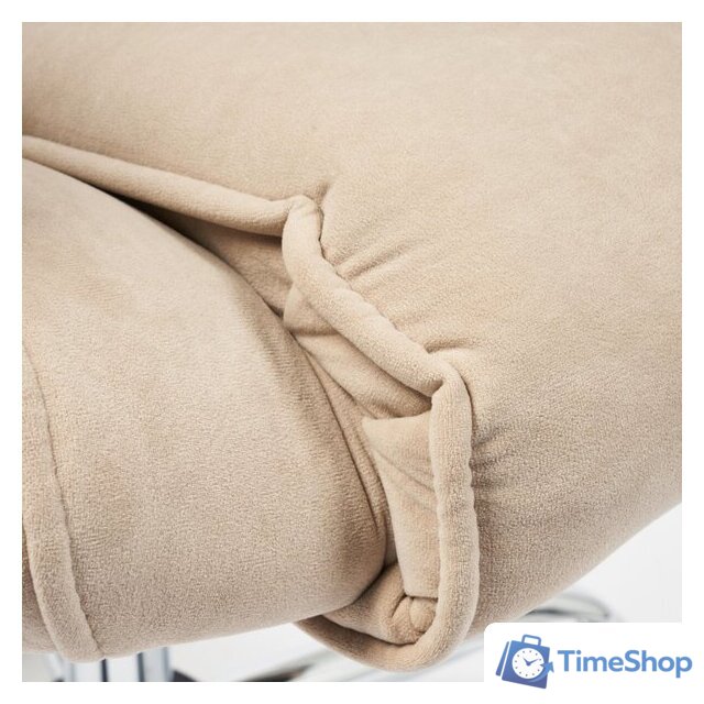 Офисное кресло TetChair Bergamo флок (бежевый) - Изображение №7 — Интернет-магазин Time-Shop