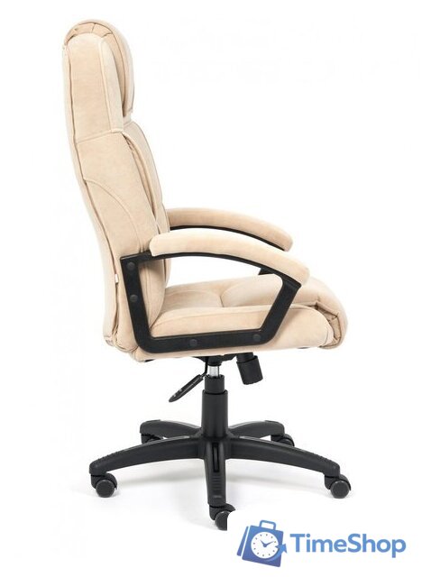 Офисное кресло TetChair Bergamo флок (бежевый) - Изображение №3 — Интернет-магазин Time-Shop