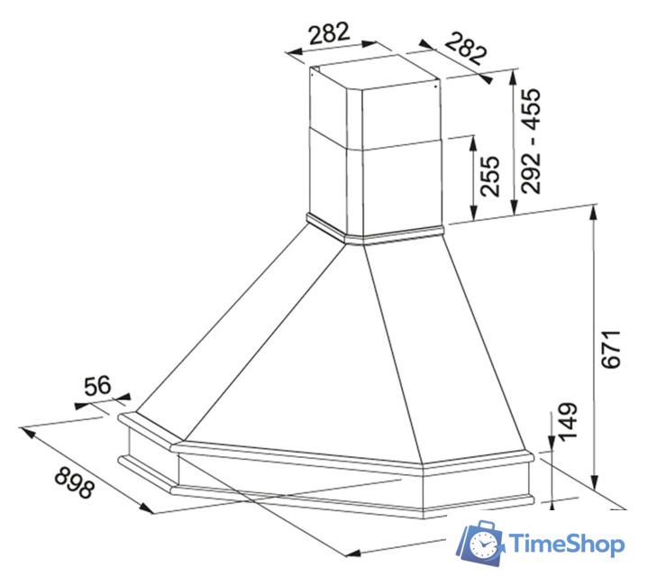 Кухонная вытяжка Franke Country Wood FCC 90 O2 321.0592.490 (белый) - Изображение №2 — Интернет-магазин Time-Shop