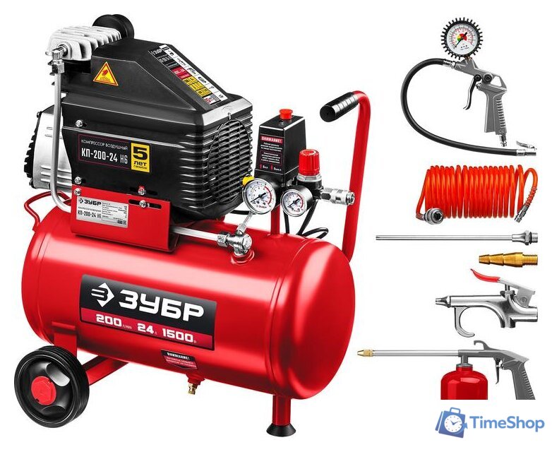 Компрессор Зубр КП-200-24 Н6 - Изображение №1 — Интернет-магазин Time-Shop