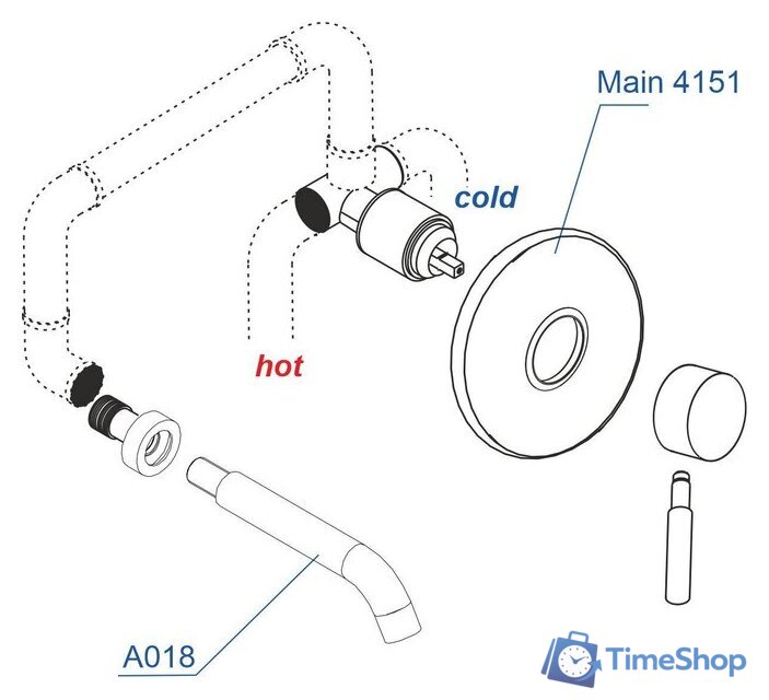 Комплект смесителей Wasserkraft A41513 - Изображение №2 — Интернет-магазин Time-Shop