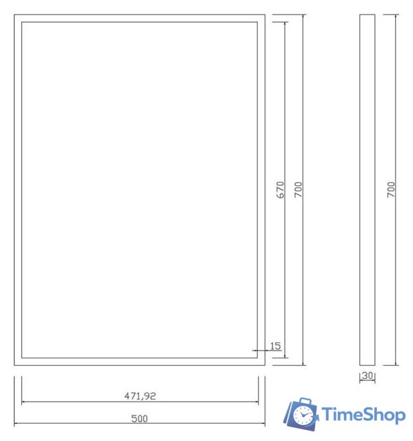  Roxen Зеркало Sigma 510210-50B 50x70 - Изображение №11 — Интернет-магазин Time-Shop