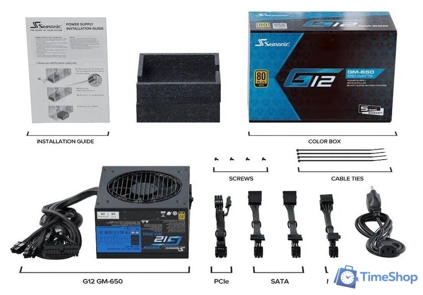 Блок питания Seasonic G12 2024 GM-750 SSR-750FM - Изображение №10 — Интернет-магазин Time-Shop
