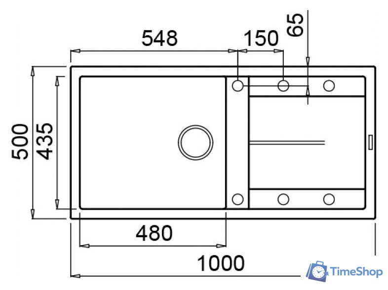 Кухонная мойка Elleci Unico 480 Bianco G68 - Изображение №2 — Интернет-магазин Time-Shop