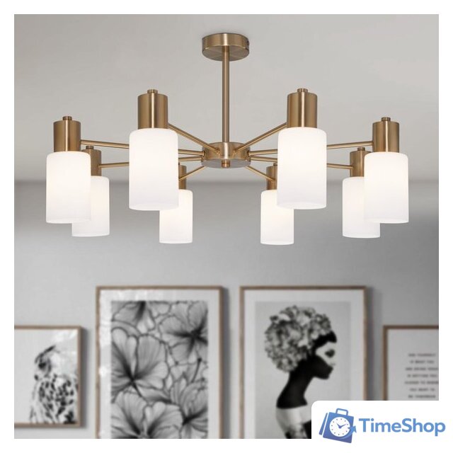 Люстра средней высоты Евросвет 70160/8 (латунь) - Изображение №4 — Интернет-магазин Time-Shop