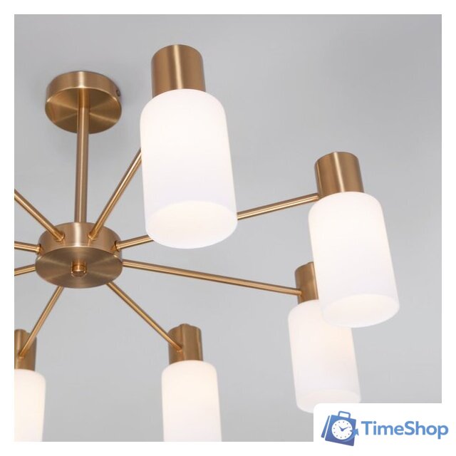 Люстра средней высоты Евросвет 70160/8 (латунь) - Изображение №2 — Интернет-магазин Time-Shop