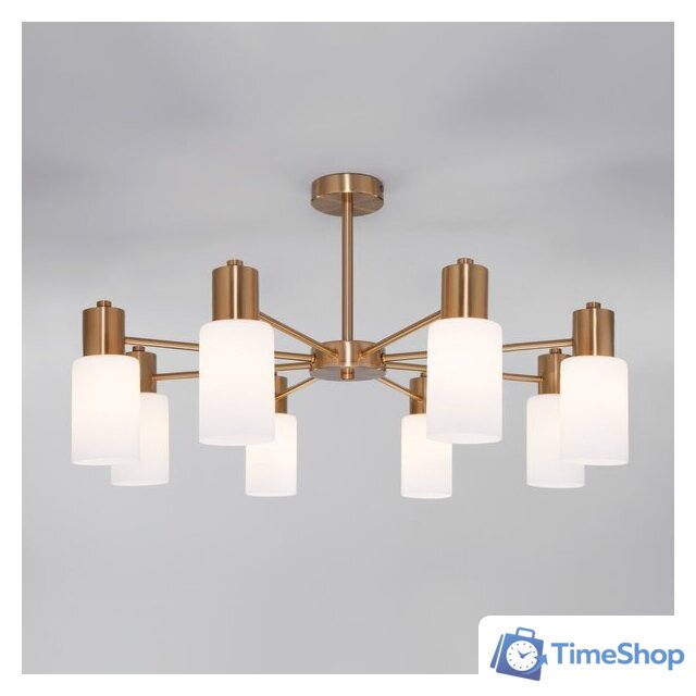 Люстра средней высоты Евросвет 70160/8 (латунь) - Изображение №1 — Интернет-магазин Time-Shop