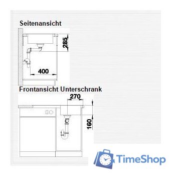 Кухонная мойка Blanco Lantos 45 S-IF Salto 519707 (нержавеющая сталь) - Изображение №4 — Интернет-магазин Time-Shop