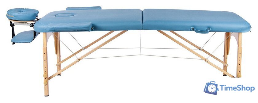 Массажный стол Atlas Sport складной 2-с деревянный 70 см (светло-голубой) - Изображение №2 — Интернет-магазин Time-Shop