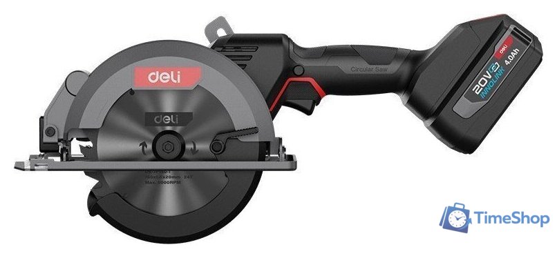 Дисковая (циркулярная) пила Deli EDE-YJ20-1D4 (с 2-мя АКБ) - Изображение №3 — Интернет-магазин Time-Shop