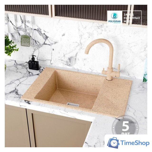 Кухонная мойка Polygran Blade 780 (песочный) - Изображение №8 — Интернет-магазин Time-Shop