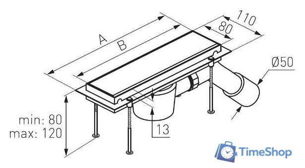 Трап/канал Ferro Basic OL2-30 - Изображение №2 — Интернет-магазин Time-Shop