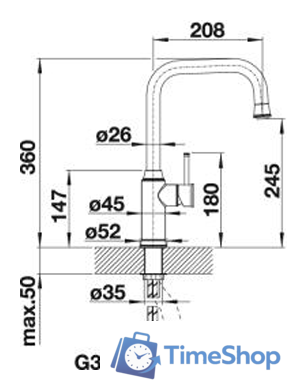 Смеситель Blanco Livia-S (хром) [521288] - Изображение №3 — Интернет-магазин Time-Shop