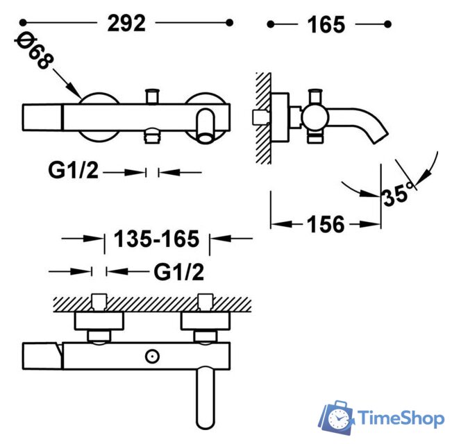 Смеситель Tres Study 26117001Or - Изображение №2 — Интернет-магазин Time-Shop