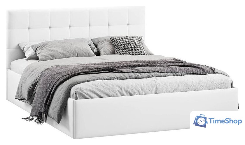 Кровать Трия Джоли Тип 1 универсальный 180x200 (экокожа Polo white) - Изображение №1 — Интернет-магазин Time-Shop