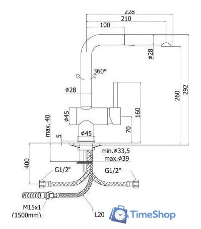 Смеситель Paffoni Light LIG285CR-MET - Изображение №2 — Интернет-магазин Time-Shop