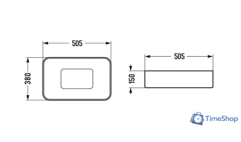 Умывальник WeltWasser ELBACH 78575-50 MT-GR - Изображение №2 — Интернет-магазин Time-Shop